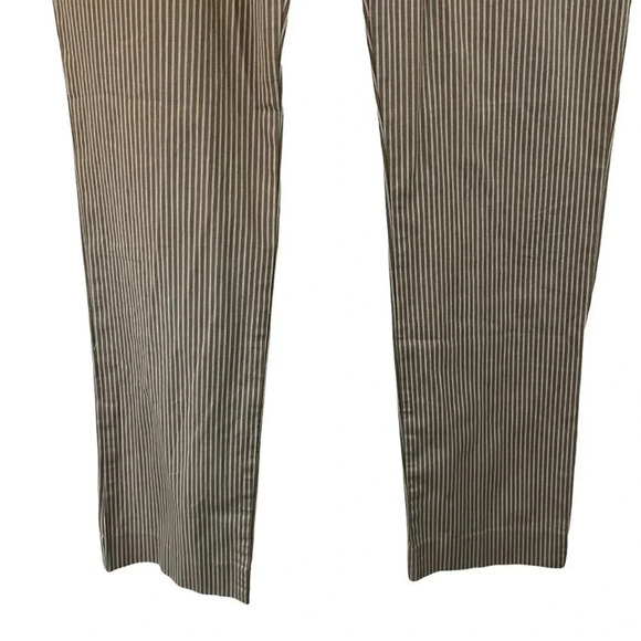 Old Navy Tan And White Striped Chino Pants Size 6 Stretch Career Professional - Picture 5 of 7